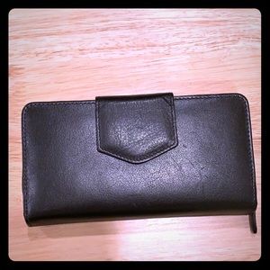 Black leather wallet